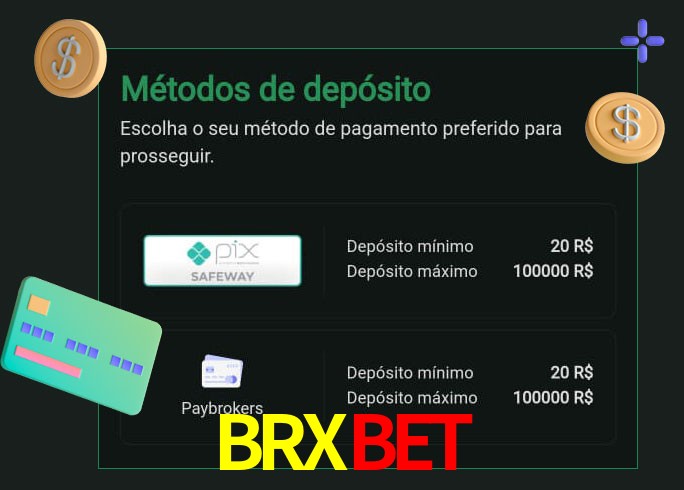 O cassino BRXBETbet oferece uma grande variedade de métodos de pagamento